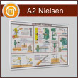 Багетная настенная рамка «Nielsen» А2 формата, альбомная, матовое серебро